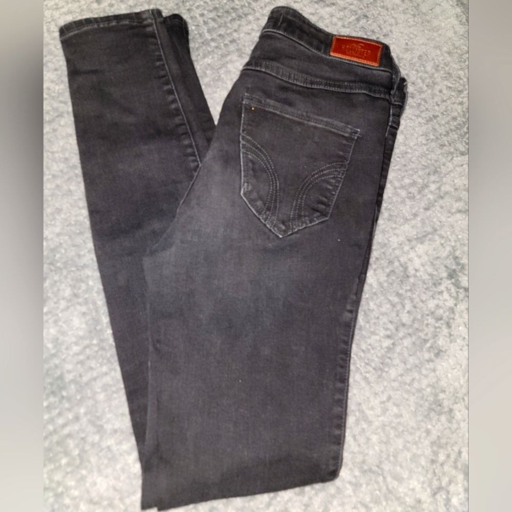 Hollister Dark Gray Ultra High Rise Super Skinny Jeans  Size 7L